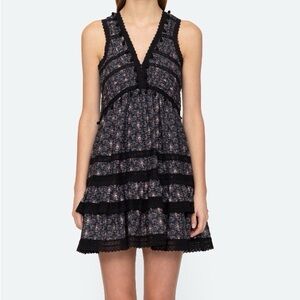 Sea NY Women’s Yvonne Mini Dress, Size XS, Black Color